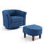 Fauteuil d'appoint pivotant avec repose-pieds Torince-504931038-532007628