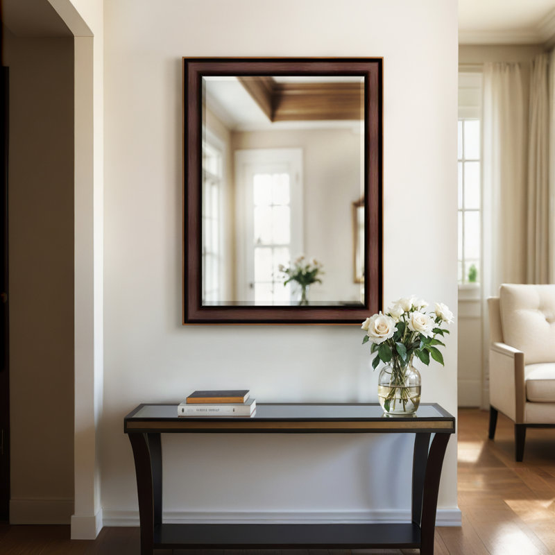 Metropolis Flat Mirror, 34" x 28", Bronze