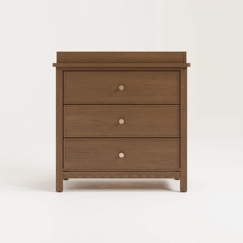 Sasha 3 Drawer Chest With Changing Topper, Hazelnut