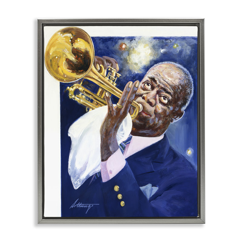 Cadre flottant Louis Louis Portrait, design par Wind River Studios, H 21 po x l 17 po, Cadre flottant gris lustré