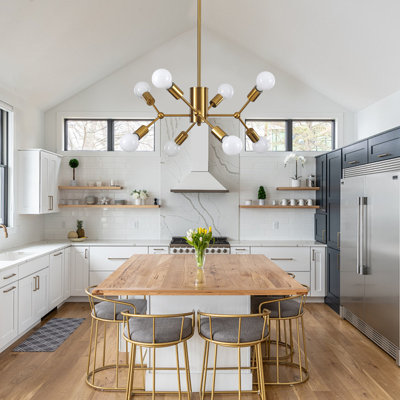 8-Light Modern Sputnik Sphere Chandelier