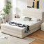  Lit plateforme tapissier de luxe avec 2 grands tiroirs en bois Braya, beige, double-1902453302-1902453320