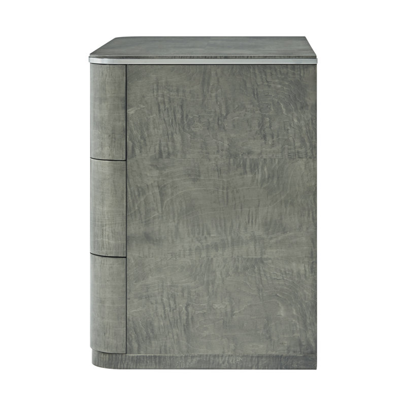 Hudson 3 - Drawer Solid Wood Nightstand