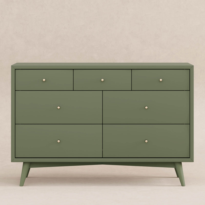 Palma 7-Drawer Assembled Double Dresser, Olive