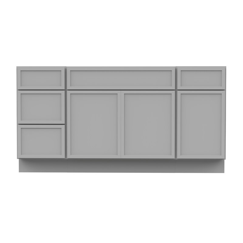 63'' Single Bathroom Vanity Base Only, Gray
