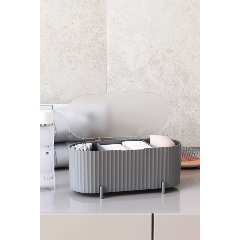 Ensemble de rangement pour maquillage (4 pièces), Gris