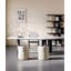 Bureau d'écriture en pierre frittée Light Luxury-345165875