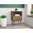 Liberty 18" W Mid-Century Modern 1-Drawer Nightstand in Rustic Brown-2036813508