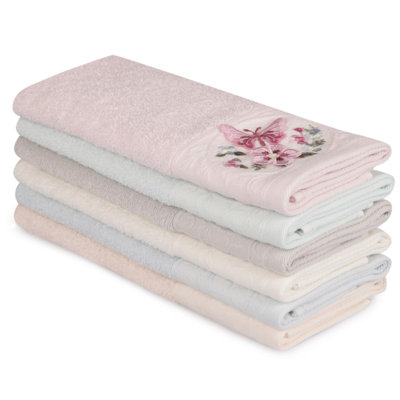 Ensemble de 6 serviettes à main en coton turc Hartman
