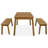 3 Pieces Acacia Wood Table Bench Dining Set