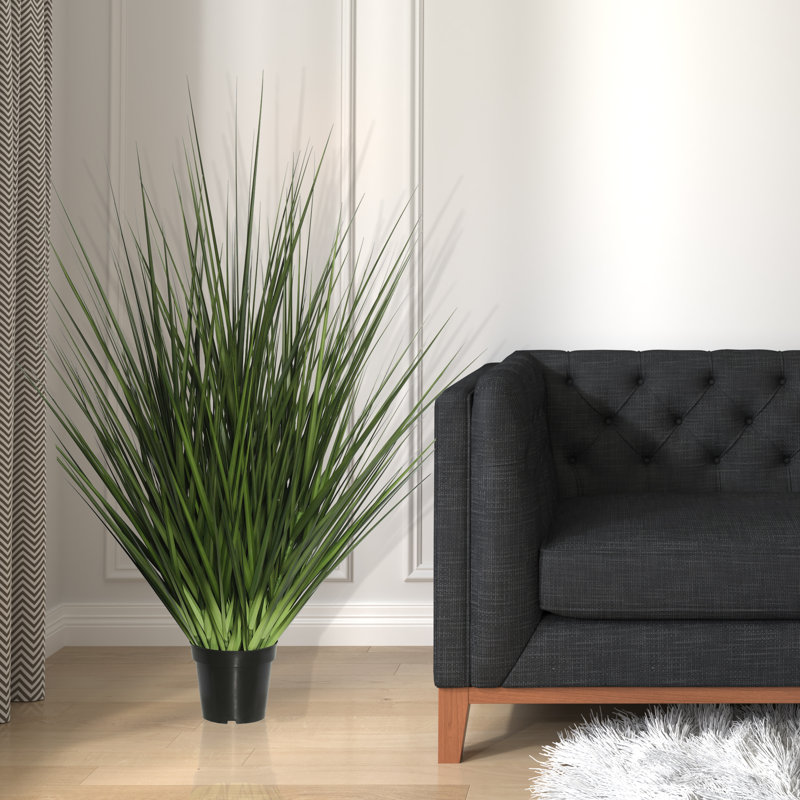 Herbe verte artificielle en pot, H 60 po x l 30 po x P 30 po