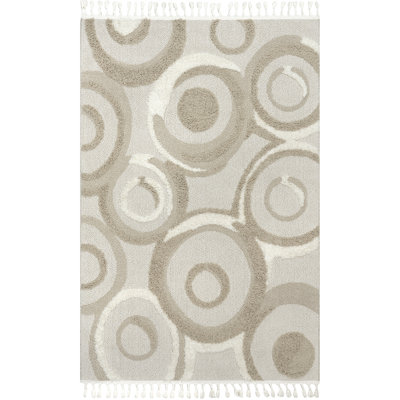 Leena Intertwined Circles High/low Area Rug