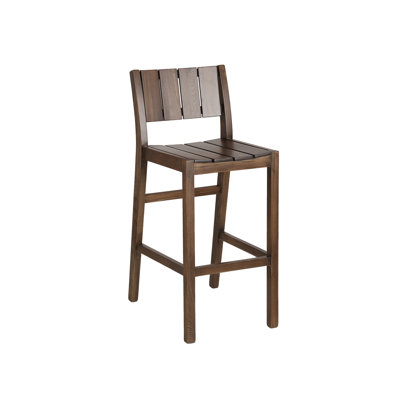 Indoor Elmwood Barstool in Walnut Finish