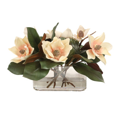 Centre de table magnolia dans un vase