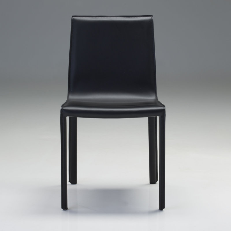 Fleur 18'' H Upholstered Metal Side Chair, Black