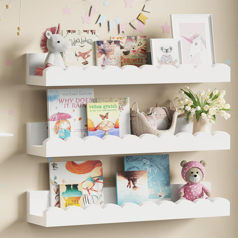 Floating Shelves, 3 Pcs, White