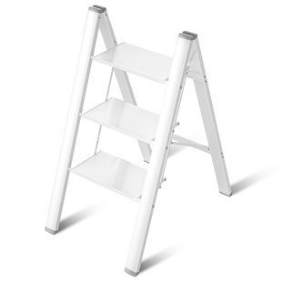 Marchepied Échelles pliantes Tablette Échelles en bois 5 marches légères  Marche-pied pliable Chaise d'escalier à usage multiple pour escaliers de  marche d'escalier - Capacité de 300 lb : : Bricolage