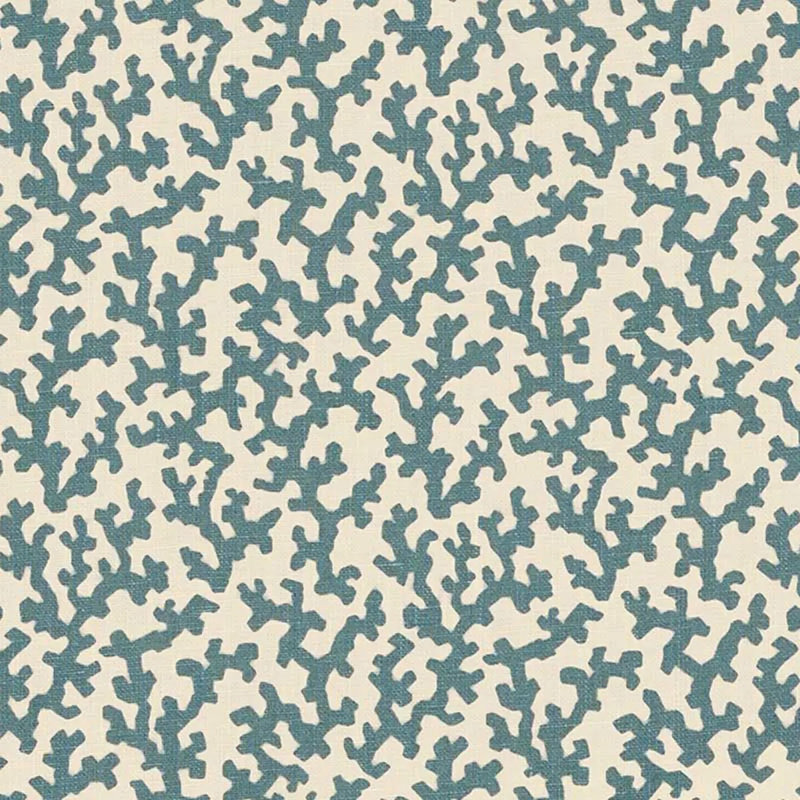 Tissu Schumacher x Veere Grenney, Bleu paon