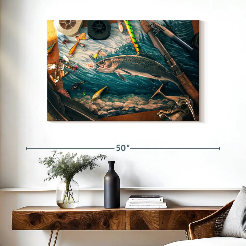 Senne All About Fishing, H 26 po x l 39 po