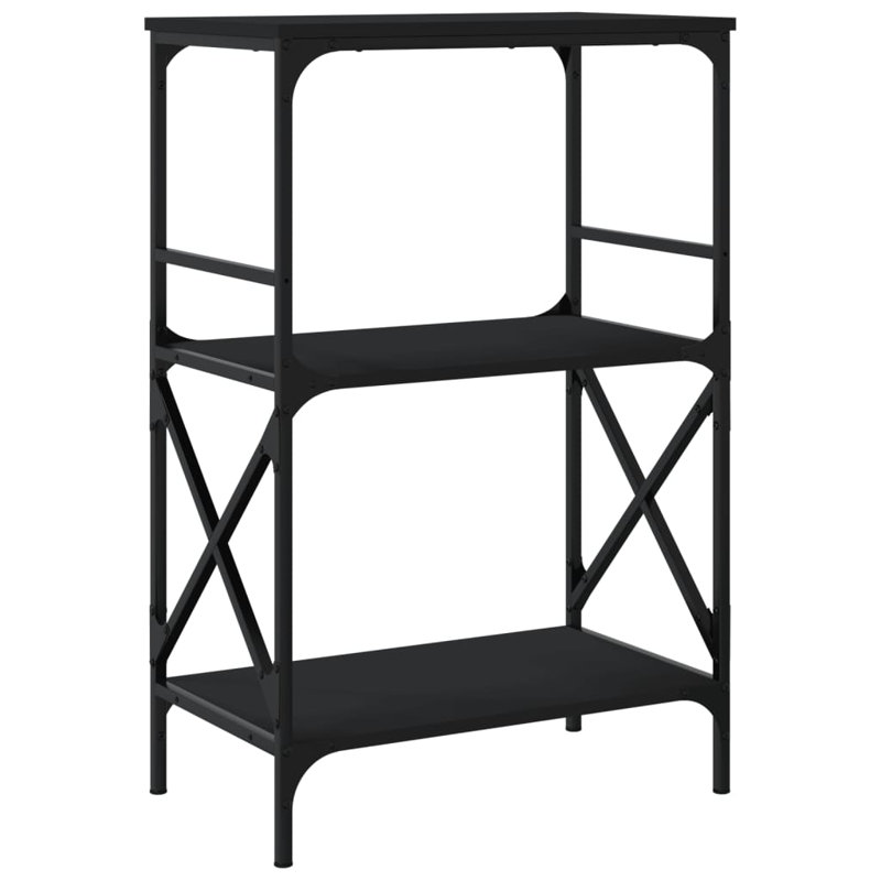 Étagère en fer Tyieshia, Noir, (3 tablettes) H 36 po x l 23 po x P 14 po