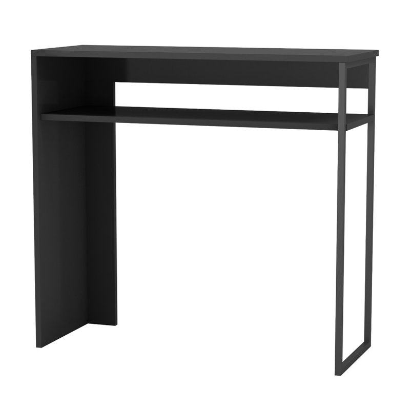Quess 80cm Solid Wood Console Table, Black