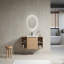 Meuble-lavabo mural de 48 po avec lavabo en céramique blanche et tablettes de rangement et 1 porte à fermeture en douceur, emballage Kd, contreplaqué-1261102288