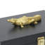 Ensemble de boîtes rectangulaires Canorus avec alligator en résine dorée - noir