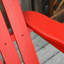 Fauteuil Adirondack à bascule, chaise Muskoka en bois, rouge-1154358430