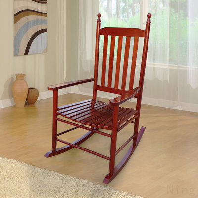 Wooden Porch Rocker Chair  Brown