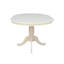 Table de salle à manger avec piédestal et à rallonge en bois massif Ingbert-21188991