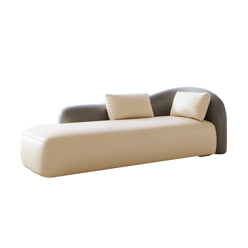 Méridienne Giorgiana, Accoudoir à droite (vu de face), Beige/gris