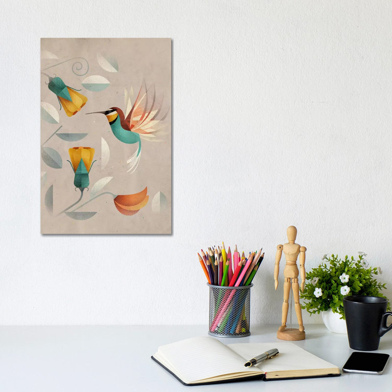Colibri par Dieter Braun - reproduction, Toile tendue, Aucun mat, H 12 po x l 8 po x P 0,75 po