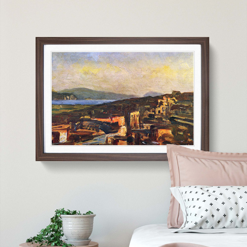Pompeii by Fujishima Takeji - Framed Print, 27cm H x 36cm W x 2cm D, Walnut Framed