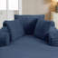 Fauteuil méridienne surdimensionné pour salon et chambre, accoudoirs larges, tissu velours côtelé, mousse haute densité, aucun assemblage requis-2026186830