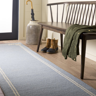 Laine touffetée à la main Martha Stewart; Tapis intérieur / extérieur en coton de couleur unie