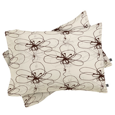 Taie d’oreiller floral tonal