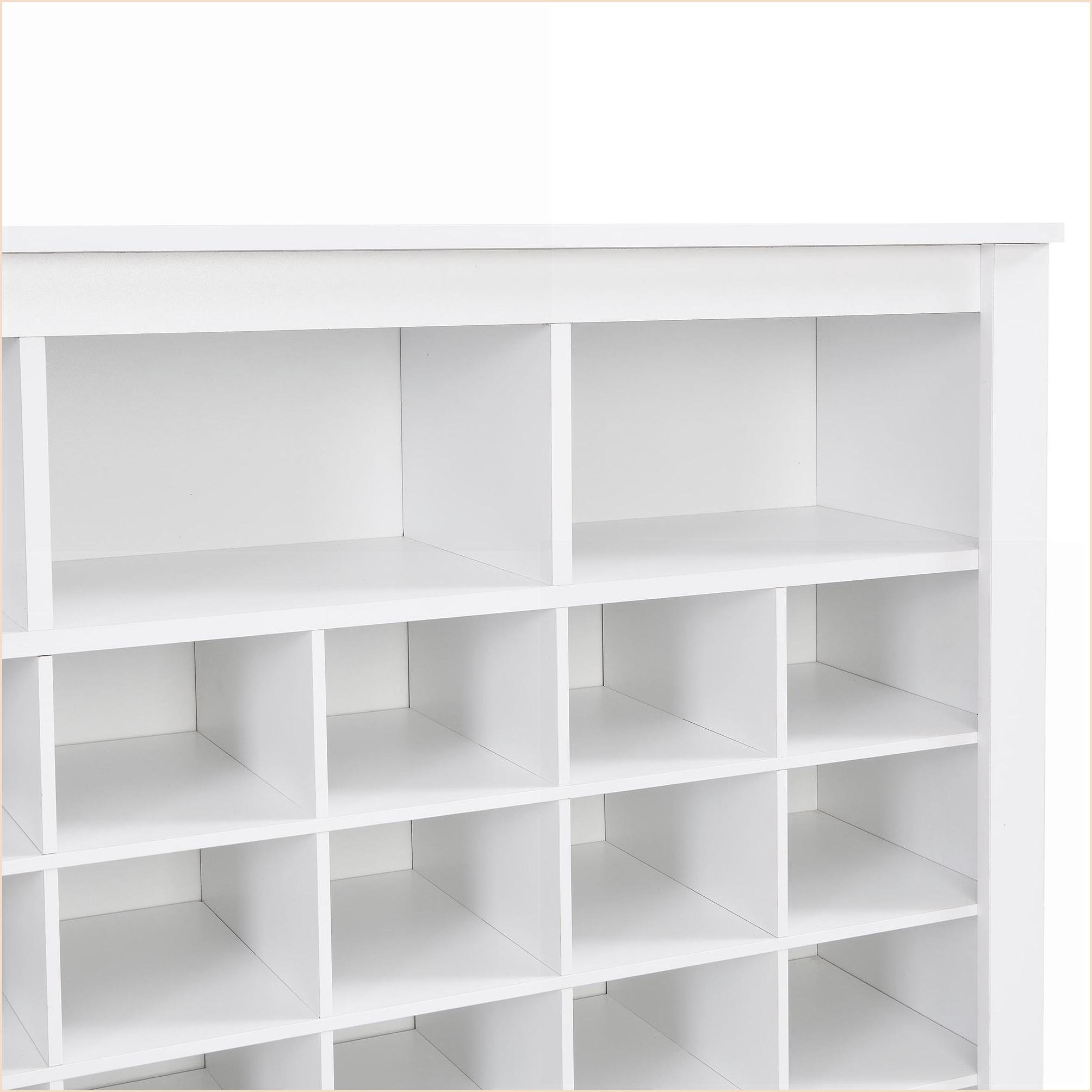 Latitude Run® Shoe Cabinet | 24 Cubby Contemporary Curved Base | Off ...