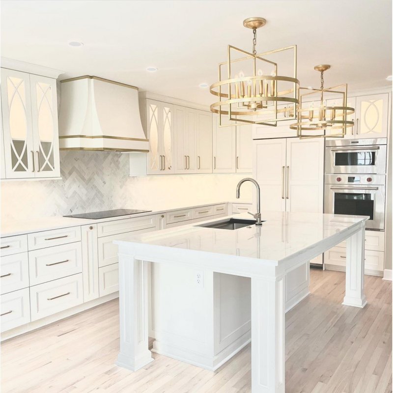Lustre géométrique à 6 lumières New York, H 18 po x l 24 po x P 24 po