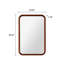 Miroir mural arrondi en bois, miroir mural vintage encadré en bois massif, miroir de coiffeuse décoratif moderne du milieu du siècle pour salle de bain, chambre ou entrée