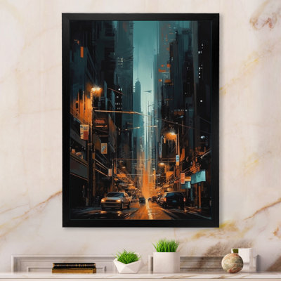 «Black and Blue Perspectives On Urban Life I», reproduction d'art sur toile