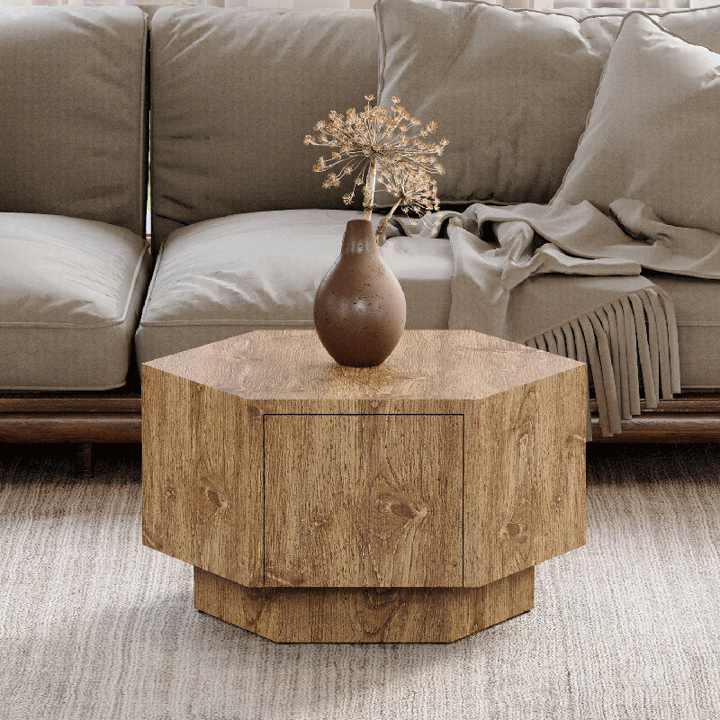 Hexagonal Coffee Table With Drawer