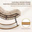 Chaise berçante d'extérieur surdimensionnée Papasan avec coussin épais-130075831