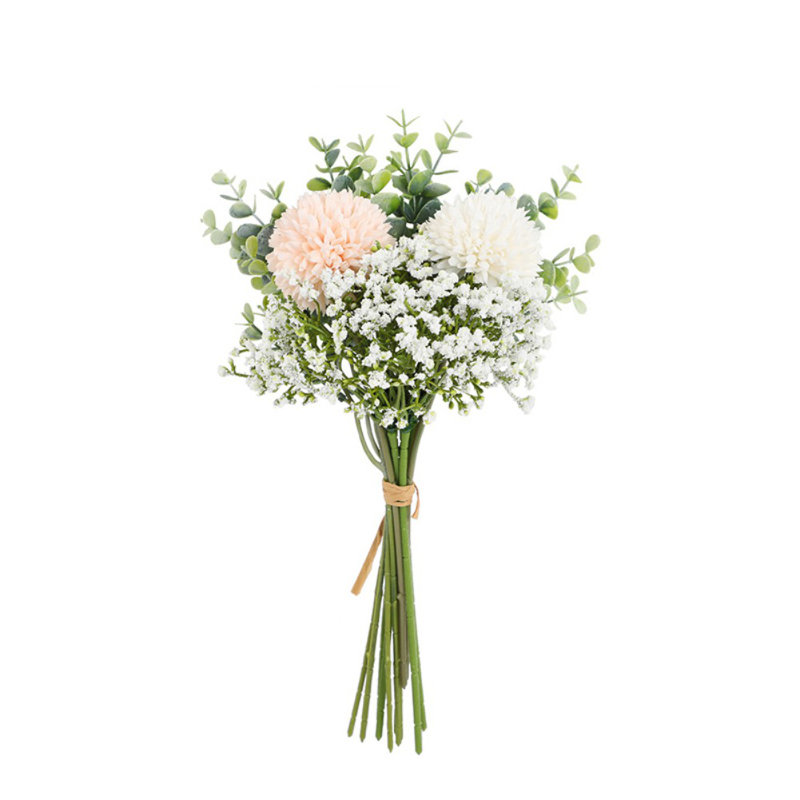 Fleurs artificielles pour la décoration, fleurs simulées 12 pièces bouquet de mariage artificiel hortensia rose décoration de la maison accessoires de fleurs simulées