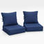 Coussins d'extérieur Braun 22x22x4 pour chaises de patio, coussins d'assise et de dossier pour intérieur/extérieur, coussins seulement (paquet de 2)-1528910205-1528910194-1528910199