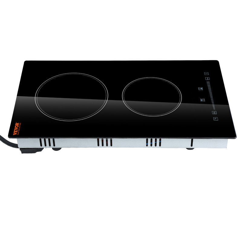 Plaque de cuisson électrique noire 2 brûleurs avec brûleur électrique double taille 20 po VEVOR