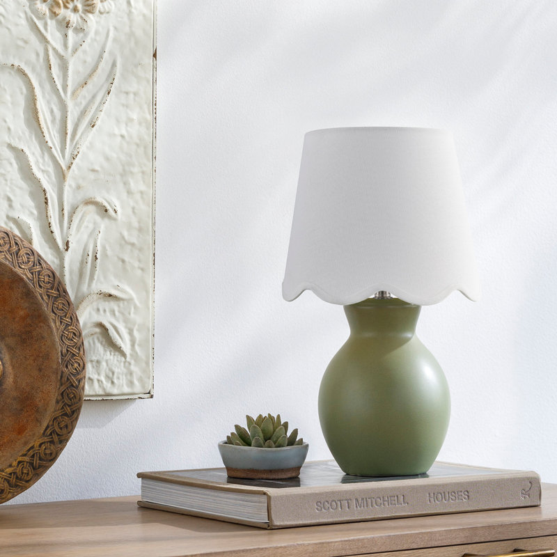 Lampe Momsen, H 15 po x l 8 po x P 8 po, Kaki, Sergé blanc