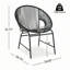 Chaise d'extérieur en osier de patio, rotin PE sarcelle et structure en fer, ensemble de 2