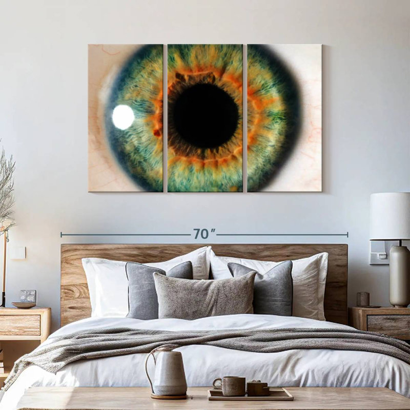 " Green Eye " 3 - Pieces, 36" H x 57" W x 1.25" D