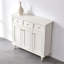 Banc de rangement blanc en bois manufacturé