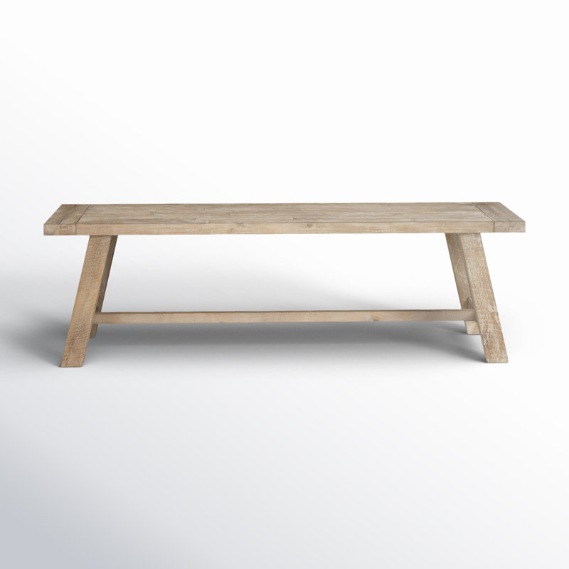Banc de salle à manger en bois massif l 60 po Bianca, Naturel patiné